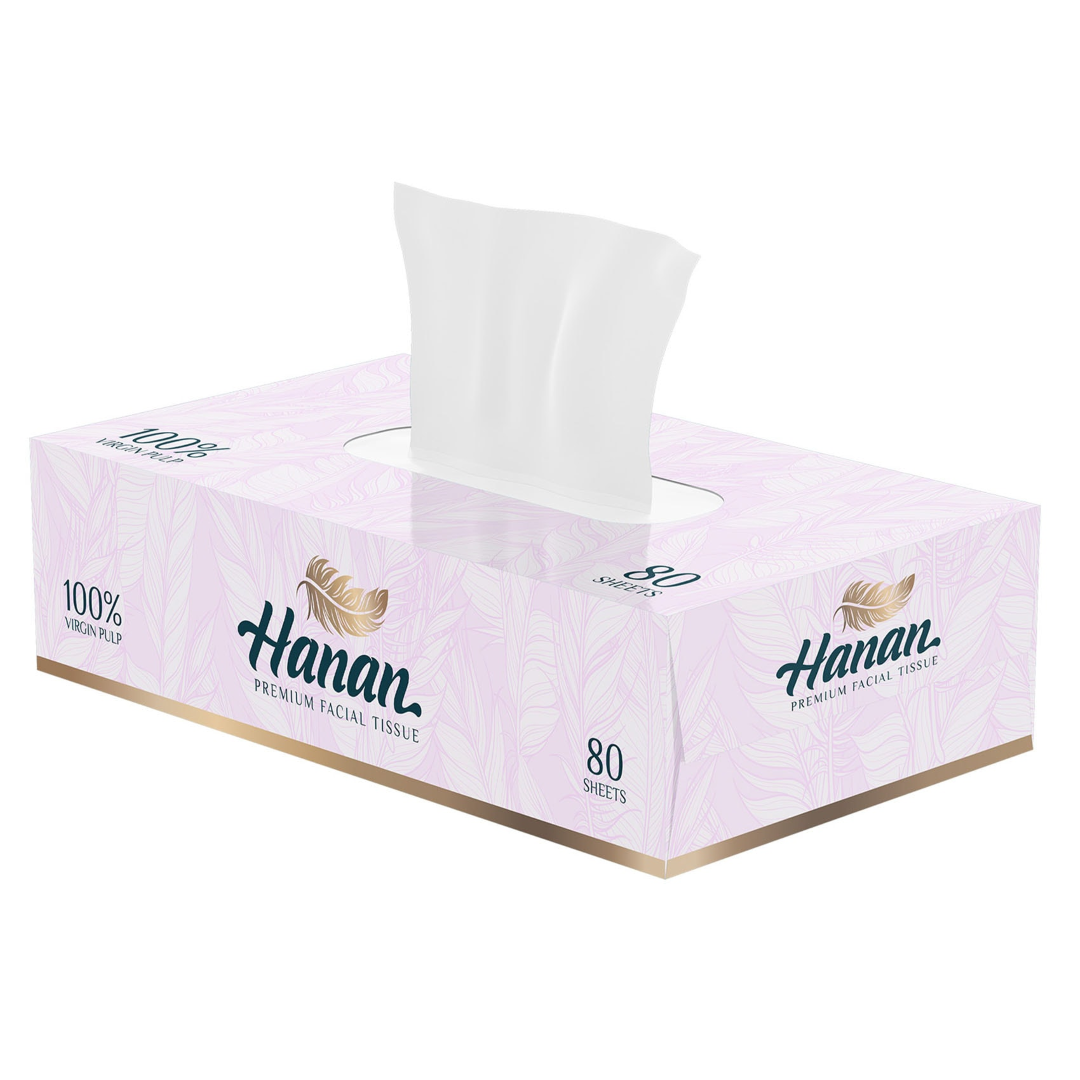 HANAN FACIAL TISSUE WHITE 80'S